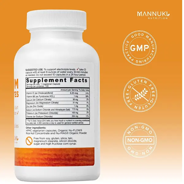 Mannuki Nutrition premium Electrolyte Capsules